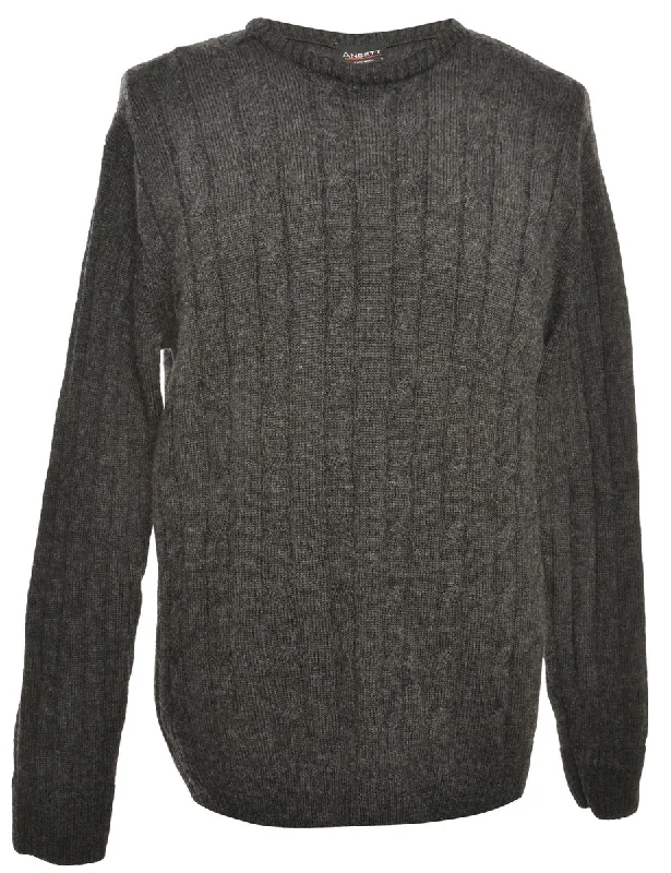 Daily Special Cable Knit Grey Jumper - L