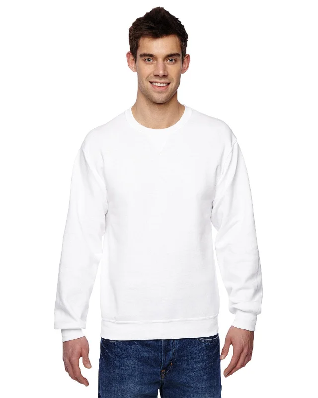 Stock Clearance Fruit of the Loom Sofspun Crewneck Sweatshirt | White
