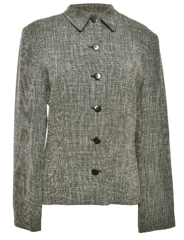 Final Clearance Button Front Grey Jacket - L