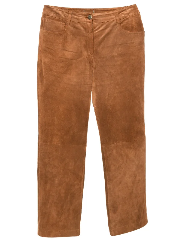 Amazing Value Brown Suede Trousers - W30 L28