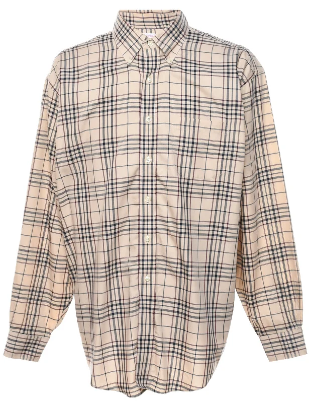 Flash Sale Brooks Brothers Beige & Black Checked Shirt - XL