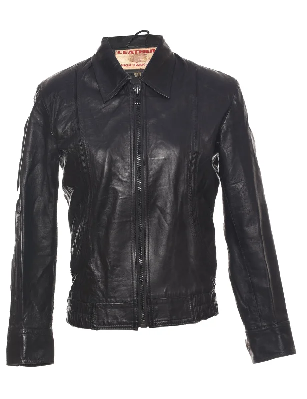 Price Drop Alert Black Leather Jacket - M