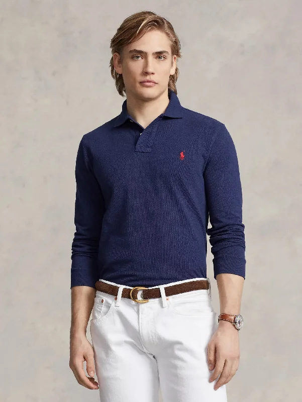 Loyalty Reward Polo Slim Fit Manica Lunga Blu