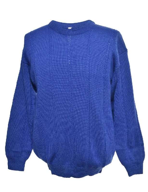 Weekend Offers That Please Blue Long Sleeved Jumper - M