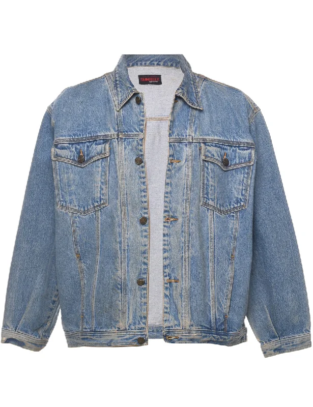 Best Seller Button Front Denim Jacket - L