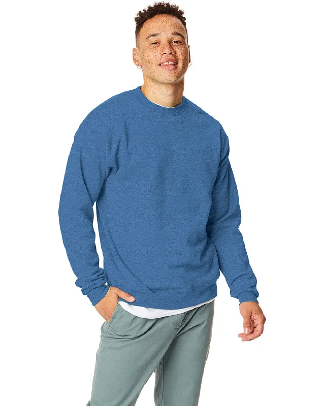 Customer Appreciation Sale Hanes 50/50 Crewneck Sweatshirt | Heather Blue