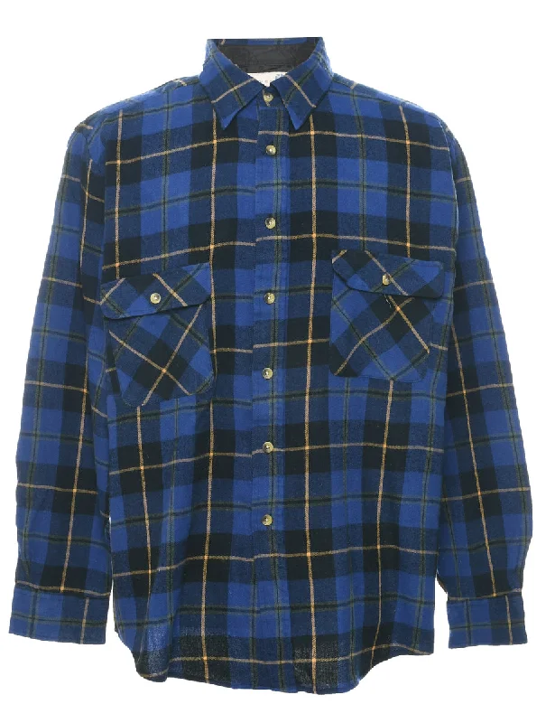 Value Deals Blue Checked Shirt - XL