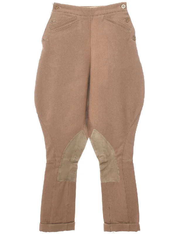 Shop and Save Brown Jodhpur Trousers - W24 L30