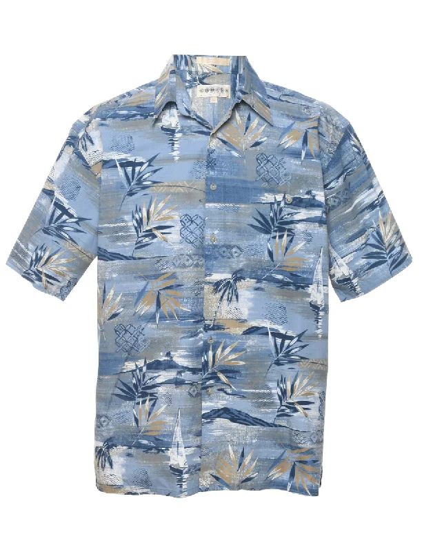 Weekend Savings Fiesta Blue Hawaiian Shirt - L