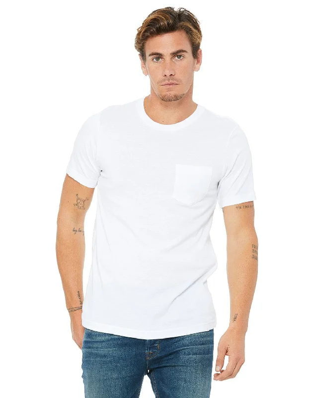 Bargain Bin Bella+Canvas Jersey Pocket T-Shirt | White