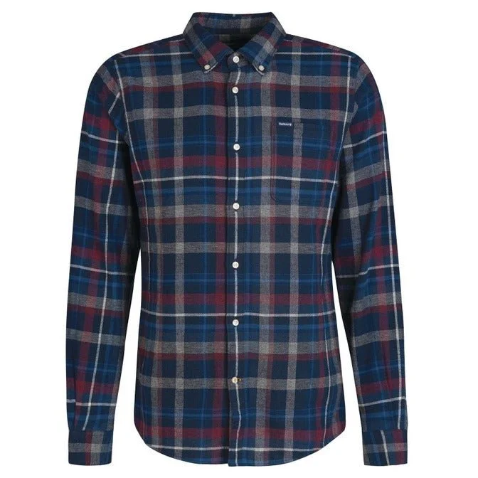 Weekend Savings Delight BARBOUR Earlwick Tailored Shirt NAVY