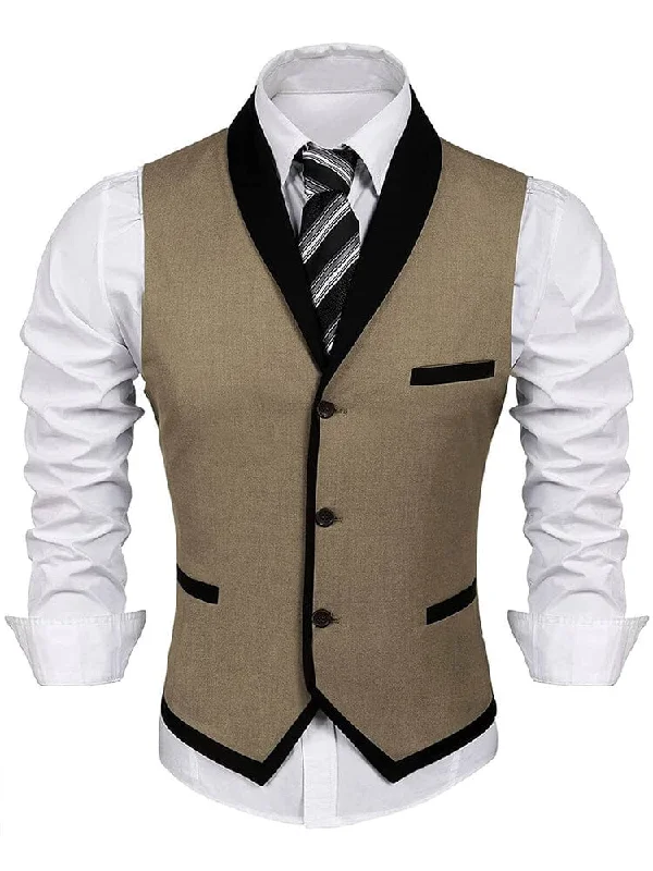 Buttons V-neck Suit Vest (US Only)