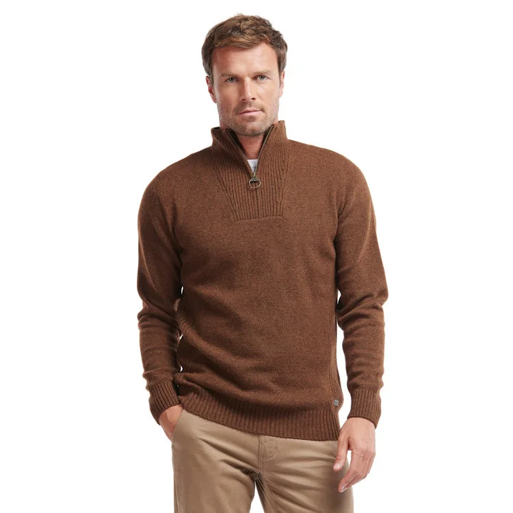 Online Exclusive Barbour Nelson Essential Half Zip Sweater - Dark Sand