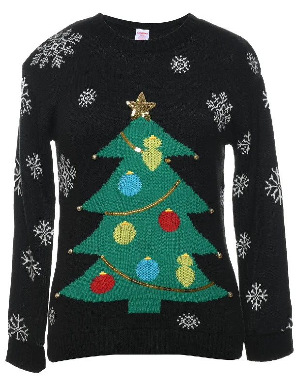 Black Christmas Jumper - S