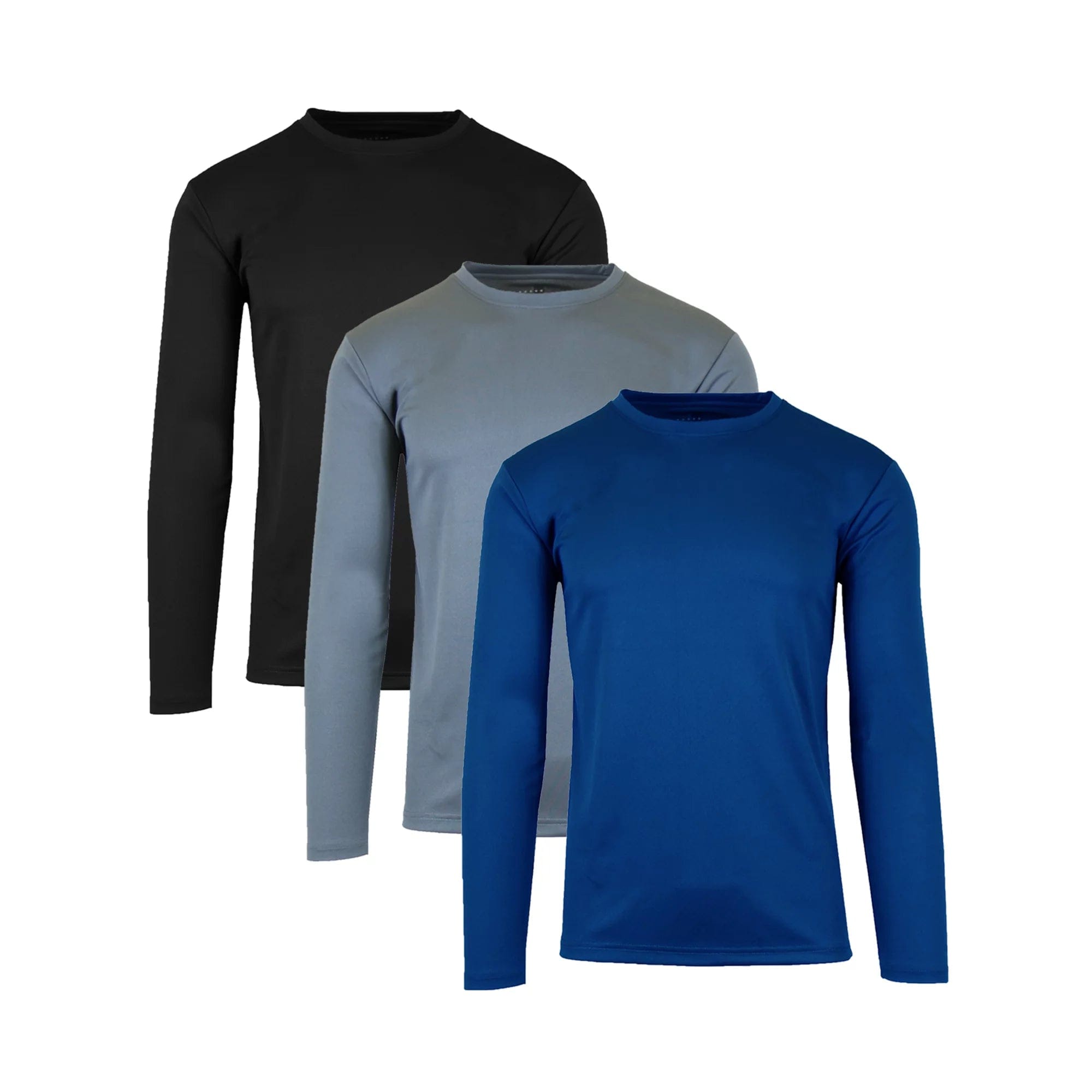 Flash Sale Men's Moisture Wicking Long Sleeve Performance Crew Neck Tagless Tee (Sizes, S-2XL)