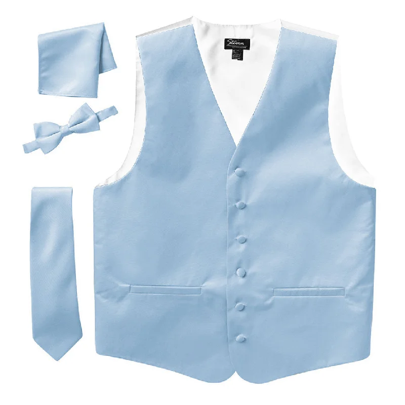 Seasonal Sale Steven Land Solid 4-pc. Vest with Matching Tie, Bowtie & Pocket Square