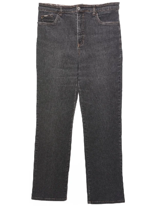 Don't Wait Black Straight Fit Jeans - W32 L30