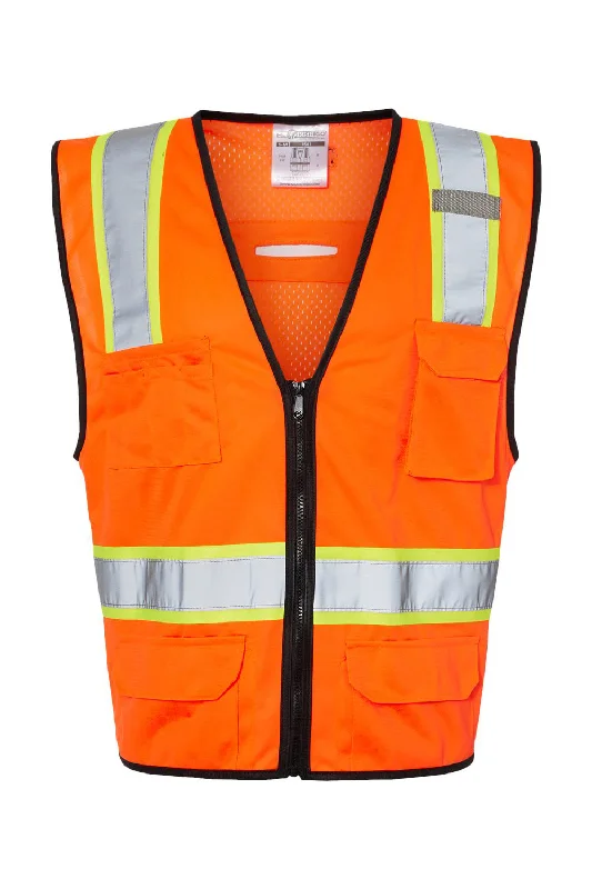 Extra Discounts Kishigo Mens 6 Pocket Contrast Class 2 Vest - Orange