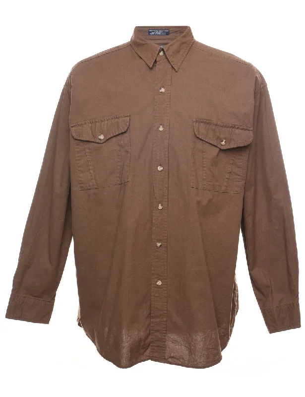 Price Break Brown Classic Long Sleeve Shirt - XL
