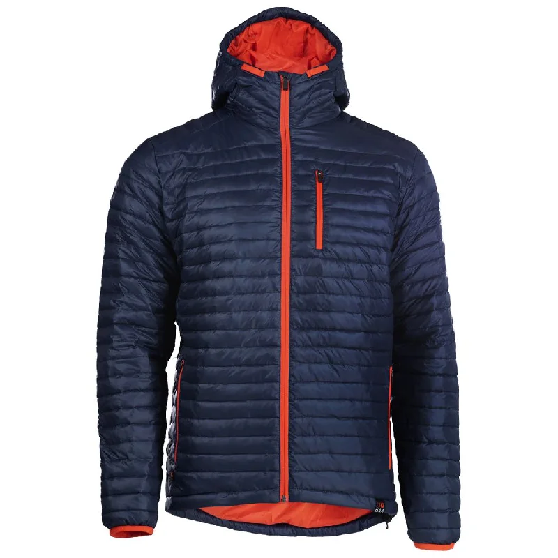 Mens Merino Wool Insulated Jacket (Navy/Orange)