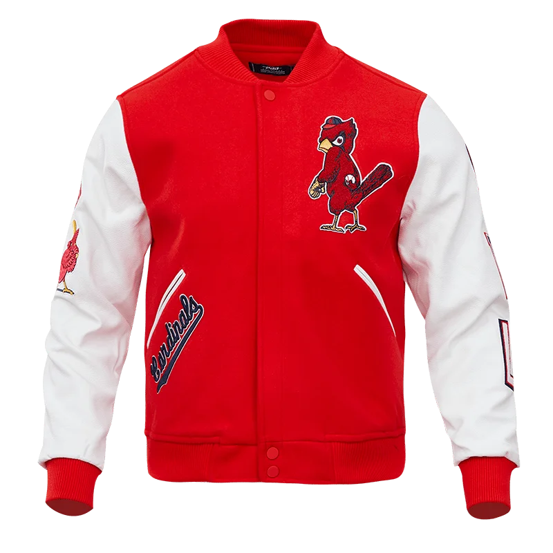 Limited Quantity MLB ST. LOUIS CARDINALS CLASSIC WOOL MEN'S VARSITY JACKET (RED / WHITE)