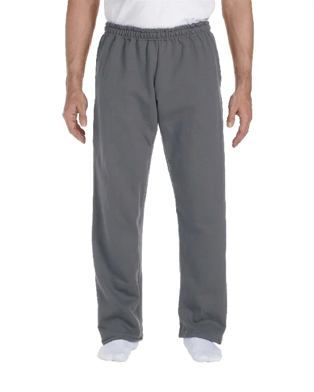 Gildan Open Bottom Sweatpants | Charcoal