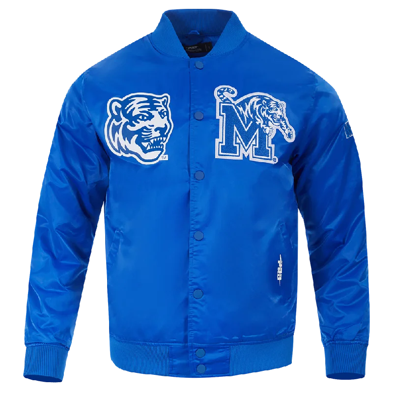 UNIVERSITY OF MEMPHIS CLASSIC SATIN JACKET (ROYAL BLUE)