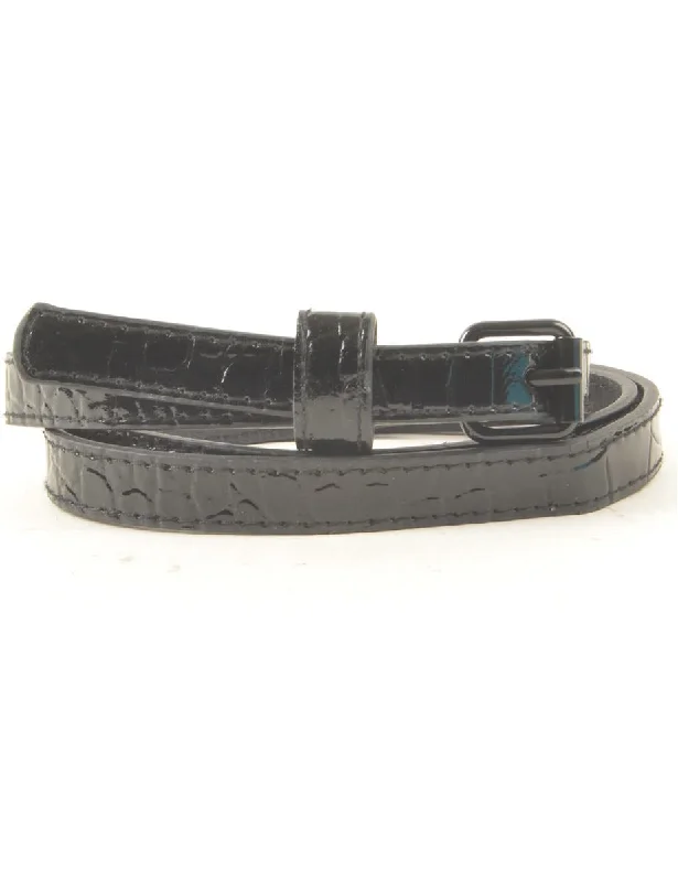 Amazing Deals Black Skinny Belt - S