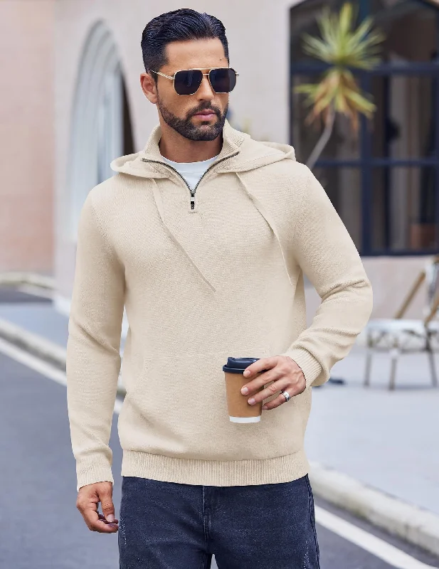Final Sale Casual Turtleneck Knit Hoodie (US Only)