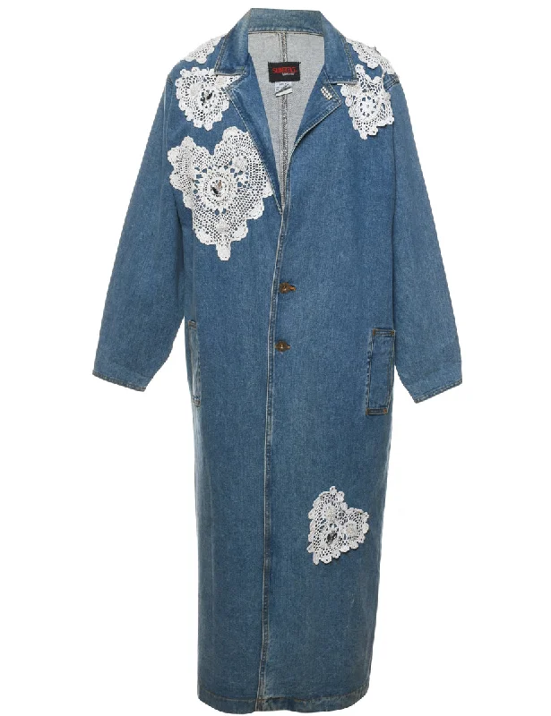 Special Buy Button Front 1980s Stone Wash Denim Jacket - L