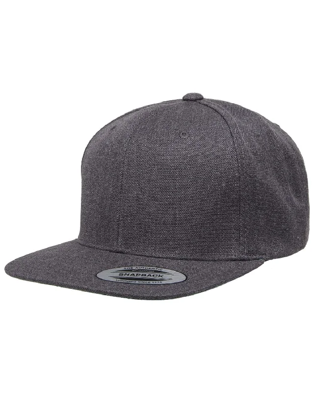 Clearance Event Yupoong 6-Panel Structured Flat Visor Cap | Dark Heather
