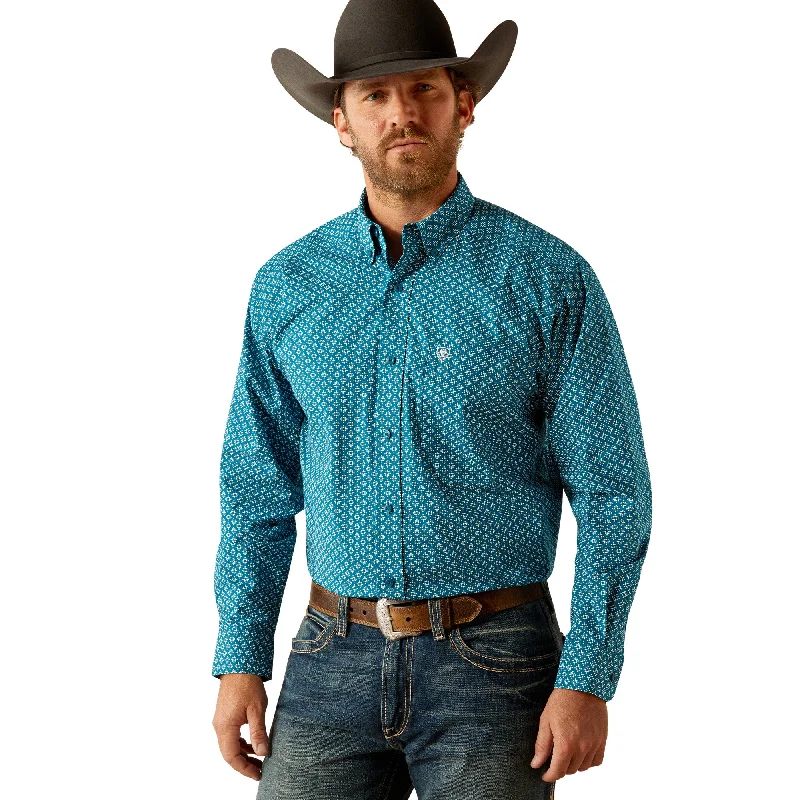 ARIAT PETEY DARK TEAL LONG SLEEVE SHIRT