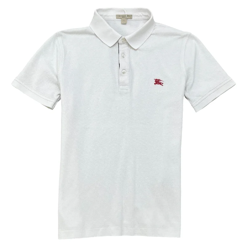 Weekend Discounts Worth Grabbing Men's Embroidered Logo Polo Shirt White Size S