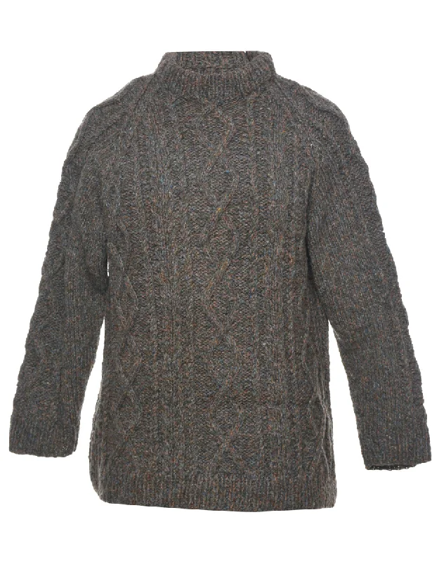 Final Offer Cable Knit Jumper - L