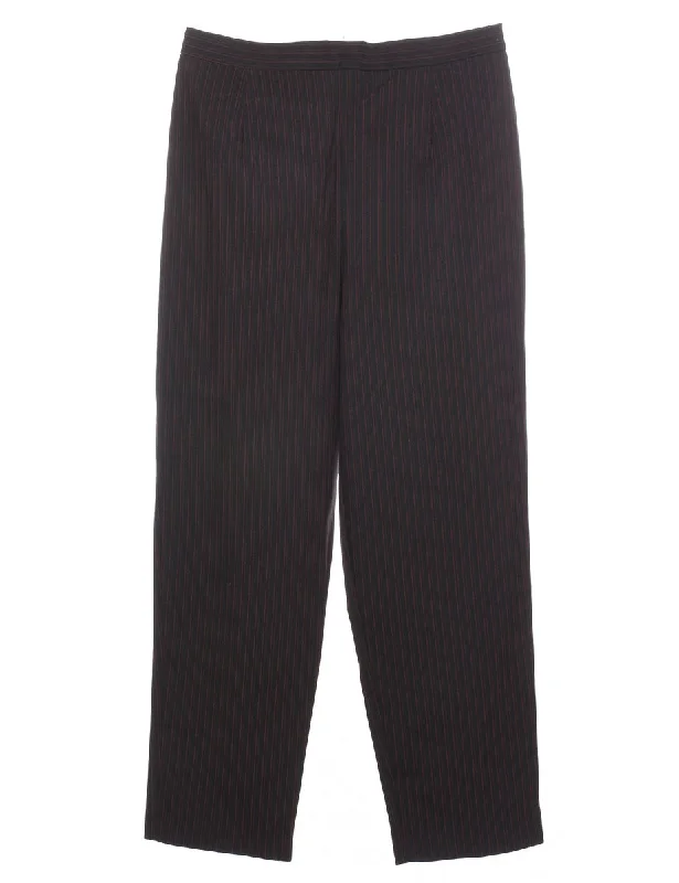 Clearance Sale Black Pinstriped Trousers - W30 L29