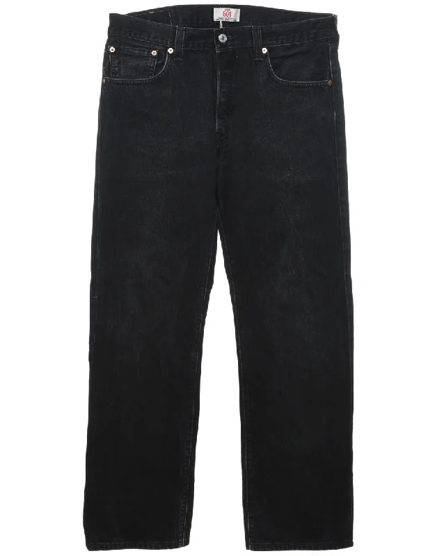 Buy Now Black Levi's Straight-Fit 501 Jeans - W34 L32