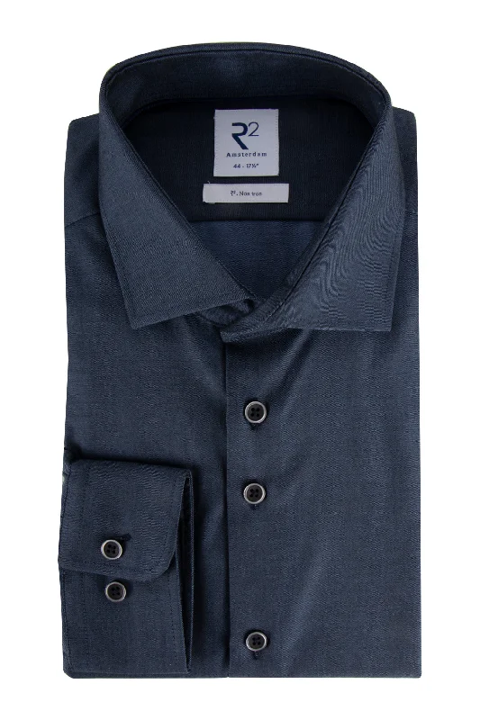 R2 Amsterdam Non-Iron Shirt Navy