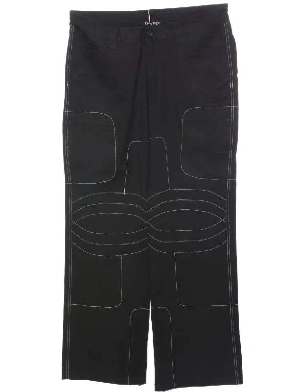 Incredible Offers Black Trousers - W32 L30