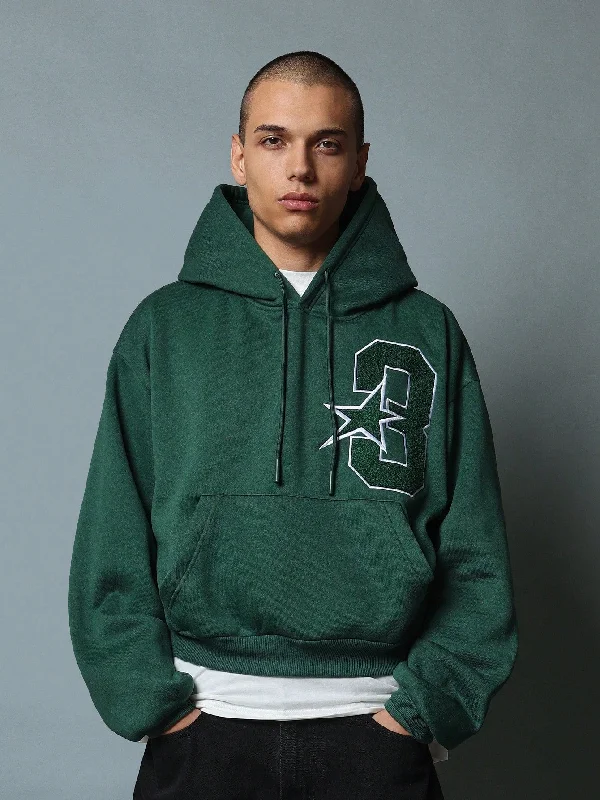 Today Only Crop Fit Overhead Hoodie With Embroidered Towel Applique