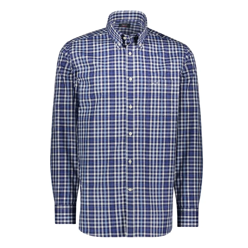 PAUL&SHARK Multi Colour Check Shirt BLUE/NAVY