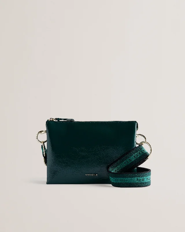 Bargain Prices Dawcey Webbing Leather Crinkle Crossbody Bag Mid-Green