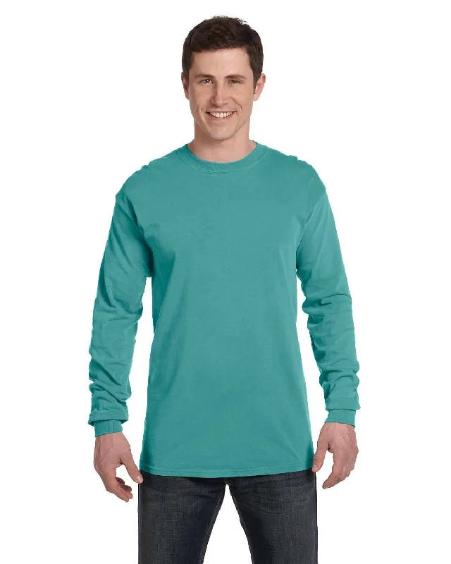 Deal of the Day Comfort Colors Garment-Dyed Long Sleeve T-Shirt | Seafoam