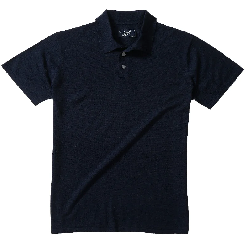 Referral Discount Featherweight Sweater Polo - Navy Blue