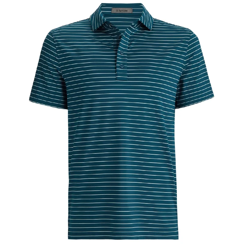Super Sale Pencil Stripe Tech Jersey Polo Deep Sea - AW24