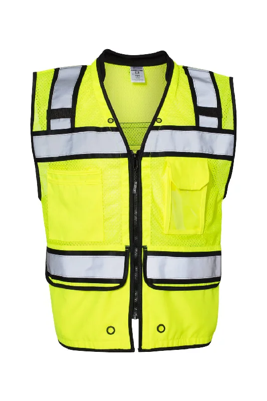 Deal Mania Kishigo Mens High Performance Surveyors Vest - Lime Green