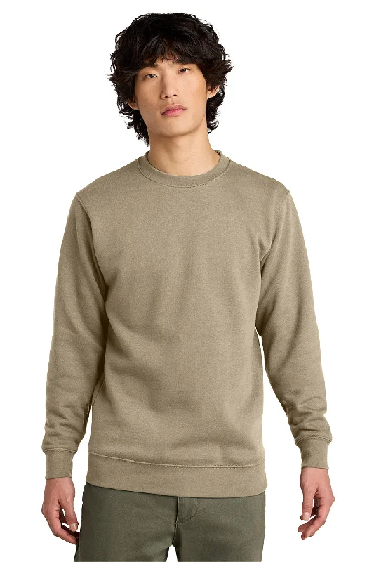 Bonus Offer District Mens Very Important Fleece Crewneck Sweatshirt - Desert Tan
