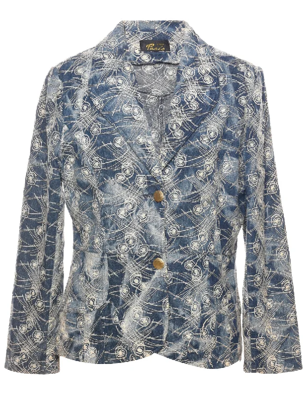 Take Advantage Button Front Tapestry Jacket - M