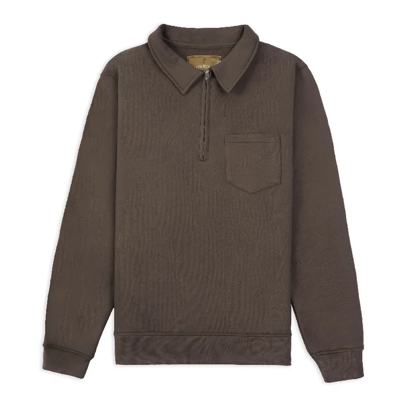 Quarter Zip Sweatshirt - Major Brown