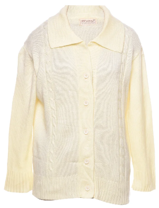 Bargain Alert Cable Knit Cardigan - L