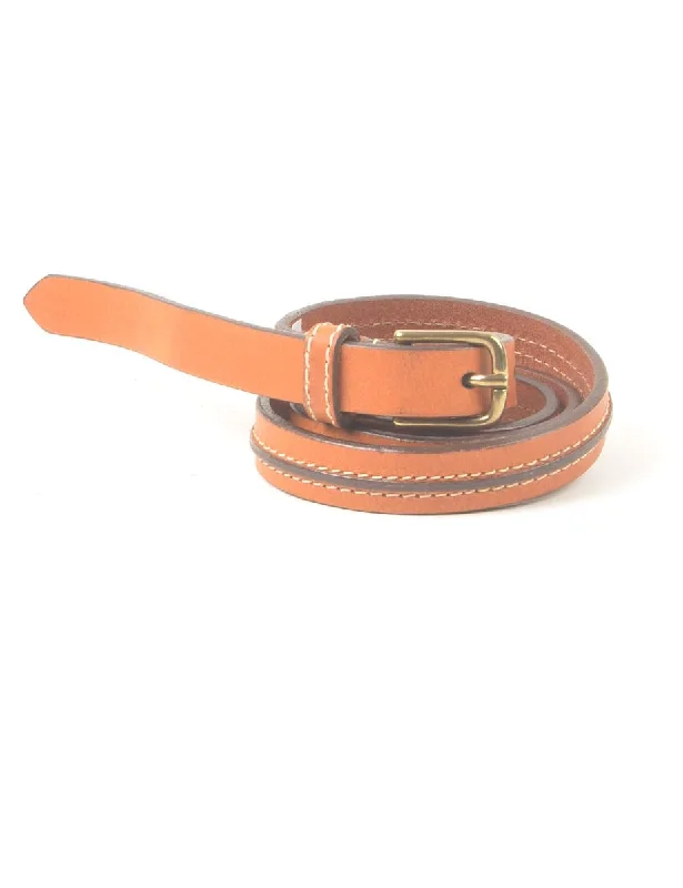 Great Bargains Brown Skinny Belt - L